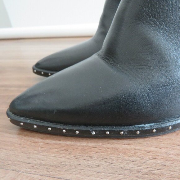 TONY BIANCO Bailey Leather Studded Booties Boots in Black Albany - Size US 6.5 - Picture 4 of 16
